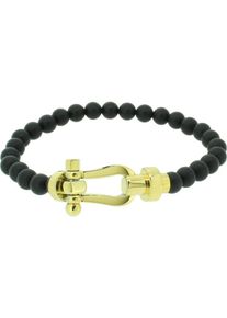 Hafen-Klunker, Damen Armband '110539', Gold / Schwarz