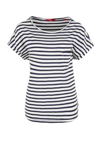 s.Oliver RED LABEL, Damen Shirt, Nachtblau / Weiß