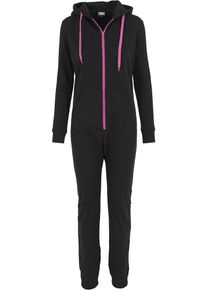 Urban Classics, Damen Jumpsuit, Fuchsia / Schwarz
