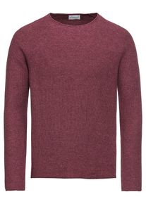 Nowadays, Herren Pullover 'The Honeycomb Crew Neck', Weinrot