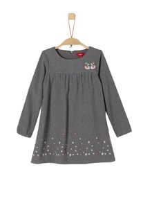 s.Oliver Junior, Mädchen Flanellkleid, Dunkelgrau