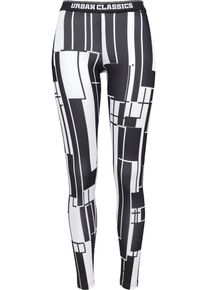 Urban Classics, Damen Leggings, Schwarz / Weiß