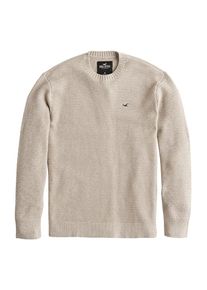 Hollister, Herren Pullover 'MW MARL CREW INT'L', Sand