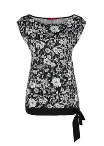s.Oliver RED LABEL, Damen Top, Schwarz / Weiß