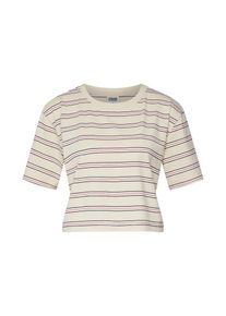 Urban Classics, Damen Shirt 'Ladies Short Multicolor Stripe Tee', Beige