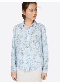 Garcia, Damen Bluse, Hellblau / Grau / Weiß