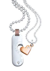 Firetti, Damen Schmuckset 'Herz' 2 Ketten mit Anhänger (4tlg.), Silber