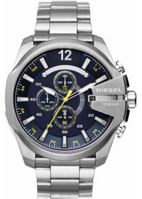 Diesel, Herren Chronograph 'Mega Chief, DZ446', Navy / Neongelb / Silber