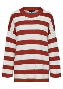 Selected Femme, Damen Pullover, Rot / Wei&szlig;meliert