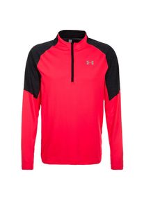 Under Armour, Herren Laufshirt 'ColdGear Threadborne 1/4 Zip', Orangerot / Schwarz