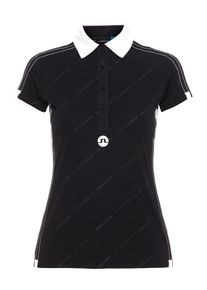J. Lindeberg J.Lindeberg, Damen T-Shirt 'Sabina TX', Schwarz / Weiß