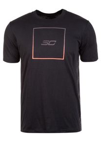 Under Armour, Herren T-Shirt 'SC30 Box', Beere / Orange / Schwarz