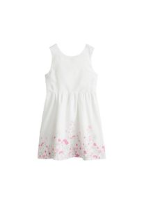 Mango Kids, Mädchen Kleid 'Flor', Pastellgrün / Pink / Weiß