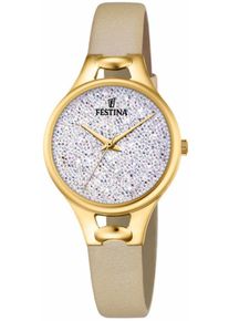 Festina, Damen Quarzuhr 'F20335/1', Beige / Gold / Wei&szlig;