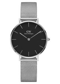 Daniel Wellington, Damen Uhr 'Classic Petite Sterling DW00100162', Schwarz / Silber
