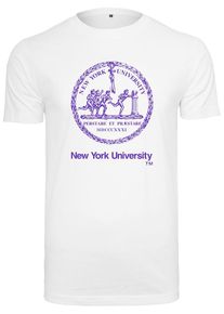 Mister Tee, Herren Tee 'NYU', Wei&szlig;