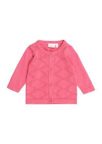 name it, M&auml;dchen Strickjacke 'NBFOFELIA LS KNIT CARD', Pink