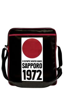 logoshirt, Herren Tasche 'Sapporo 1972' Olympische Winterspiele, Rot / Schwarz / Weiß