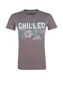 s.Oliver RED LABEL, Herren Jerseyshirt mit Frontprint, T&uuml;rkis / Grau / Rosa