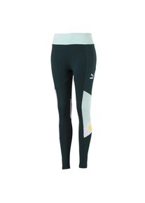 Puma, Damen Leggings, Gelb / Pastellgr&uuml;n / Dunkelgr&uuml;n / Wei&szlig;