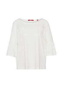 s.Oliver RED LABEL, Damen T-Shirt, Creme