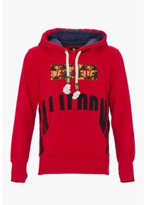 PLUS EIGHTEEN, Herren Kapuzenpullover, Rot