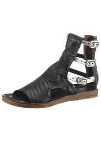 A.S.98, Damen Schaftsandale, Schwarz / Silber