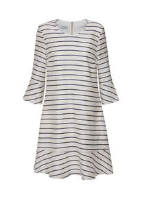 RENÉ LEZARD, Damen Kleid 'E023S', Navy / Weiß