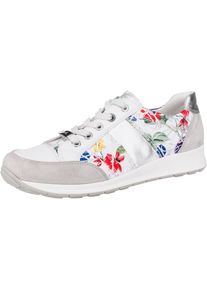 Ara, Damen Sneakers Low 'Osaka', Greige / Grasgr&uuml;n / Hellrot / Silber / Wei&szlig;