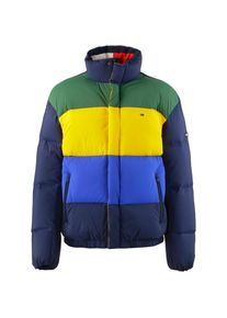 Tommy Jeans, Herren Daunenjacke, Blau / Navy / Gelb / Grün
