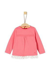 s.Oliver Junior, M&auml;dchen Langarmshirt, Hellrot / Wei&szlig;