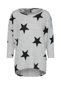 Véro Moda VERO MODA, Damen Shirt 'MALENA', Hellgrau / Schwarz