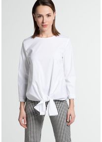 Eterna, Damen Dreiviertelarm Bluse 1863, Weiß
