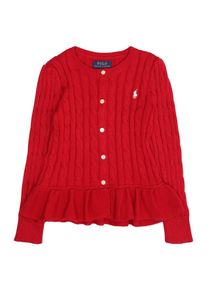 Polo Ralph Lauren, M&auml;dchen Strickjacke 'PEPLUM CARDI-TOPS-SWEATER', Rot