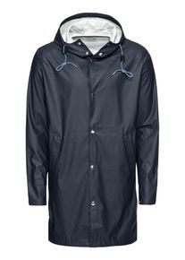 KnowledgeCotton Apparel, Herren Mantel 'Long Rain Jacket', Dunkelblau
