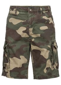 Funky Buddha, Herren Shorts 'WOVEN SHORTS', Creme / Braun / Khaki / Oliv