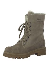 s.Oliver RED LABEL, Damen Schnürstiefel, Beige