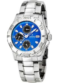 Festina, Herren Multifunktionsuhr »F16242/4«, Blau / Silber