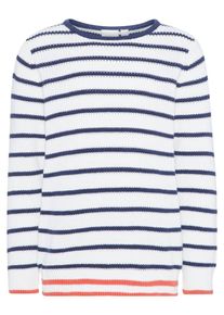 name it, Strickpullover Gestreifter, Dunkelblau / Wei&szlig;