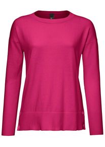 Heine, Damen Rundhalspullover seitlich zum kn&ouml;pfen, Pink