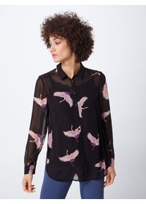 comma, Damen Bluse 'BLUSE LANGARM', Altrosa / Schwarz
