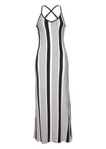 Superdry, Damen Maxikleid 'Azur Stripe', Schwarz / Weiß