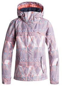 Roxy, Damen Snowboardjacke 'Jetty', Grau / Helllila / Koralle / Wei&szlig;