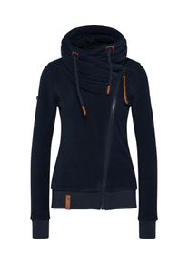 Naketano, Damen Fleecejacke 'Jüberagend', Dunkelblau / Braun