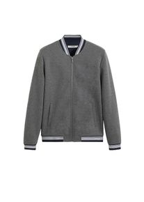 Mango Man, Herren Jacke 'Page', Graumeliert / Schwarz / Weiß
