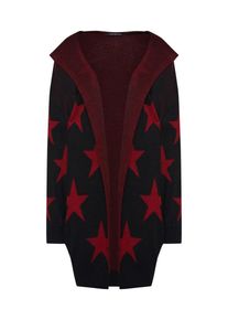 Fornarina, Damen Strickjacke 'MARU', Rotviolett / Schwarz