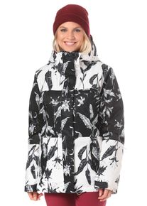 Roxy, Damen Jetty Block Snowboardjacke, Schwarz / Weiß
