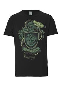 logoshirt, Herren T-Shirt 'Slytherin', Schwarz