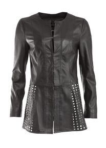 Maze, Damen Lederjacke 'Fortaleza', Schwarz