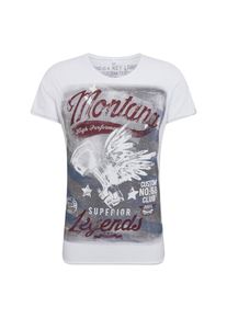 Key Largo, Herren Shirt 'MT MONTANA round', Mischfarben / Weiß